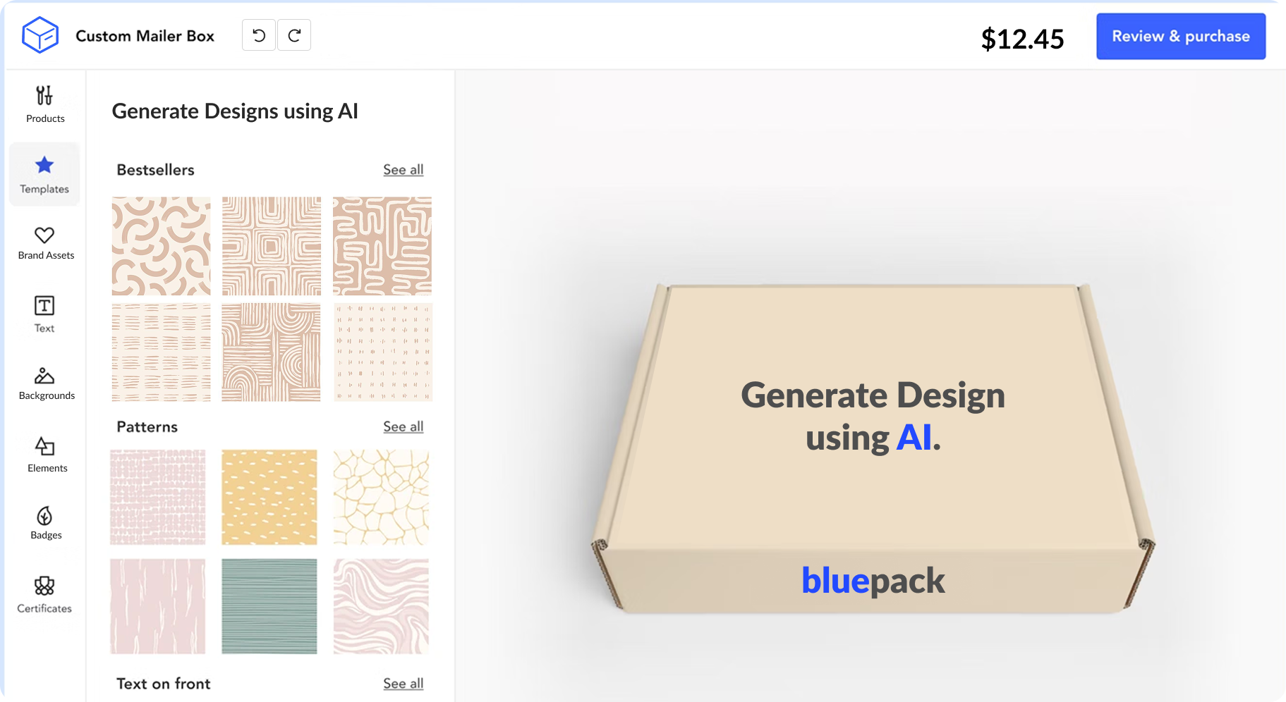 BluePack Editor Interface